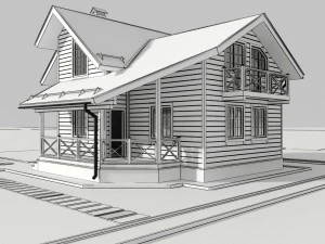 wooden house 3D Model
