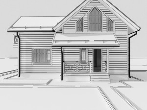 wooden house 3D Model