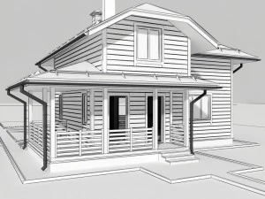 wooden house 3D Model