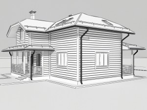 wooden house 3D Model
