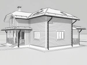 wooden house 3D Model