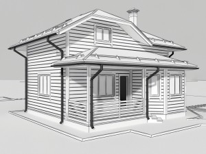 wooden house 3D Model