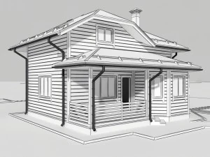 wooden house 3D Model