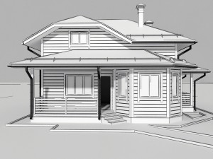 wooden house 3D Model