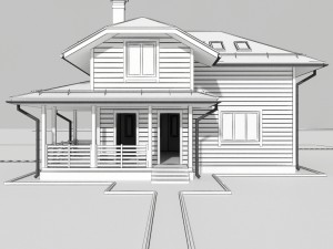 wooden house 3D Model
