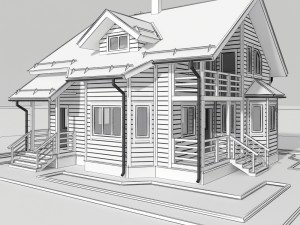wooden house 3Dモデル