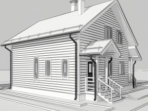 wooden house 3D Model