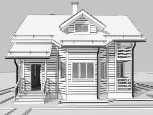 wooden house Modello 3D