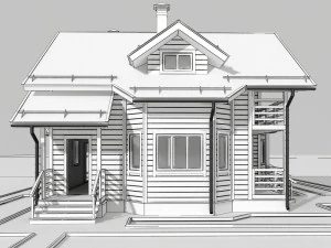 wooden house 3D Model