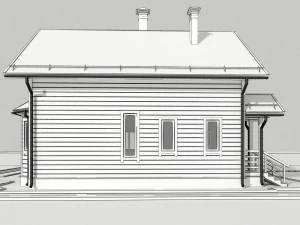 wooden house 3D Model