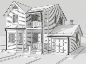 casa de madera Modelo 3D