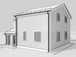 wooden house 3D Модель