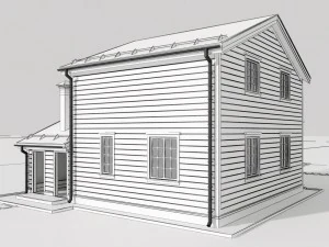 wooden house 3D Model