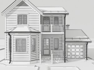 wooden house 3D Модель