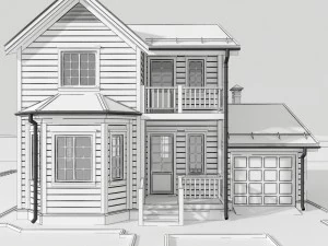 wooden house 3D Model