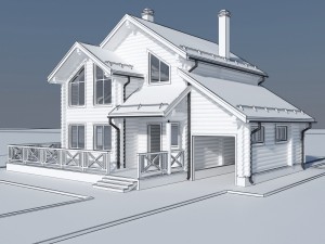 wooden house 3Dモデル