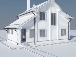 wooden house Modello 3D