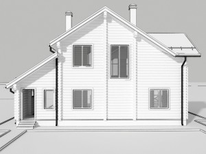wooden house Modello 3D