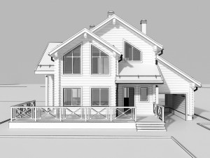 wooden house Modello 3D