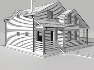 wooden house 3D Model