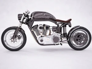 motorcycle cafe racer 3D Model
