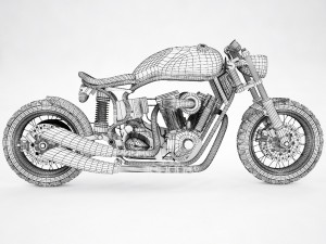 motorcycle cafe racer 3D 模型