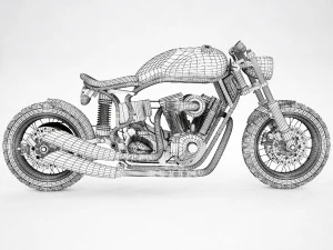 motorcycle cafe racer 3D Model