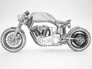 motorcycle cafe racer 3D Model