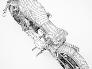 motorcycle cafe racer 3D 模型