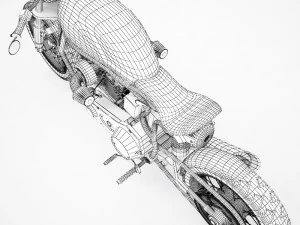motorcycle cafe racer 3D Model