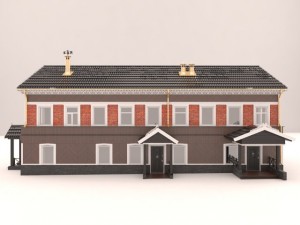 wooden house Modello 3D
