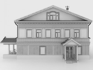wooden house Modello 3D