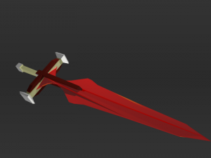 red sword 3D Model
