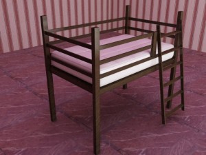 baby cart for sleeping safely plus sofa is free Model 3D