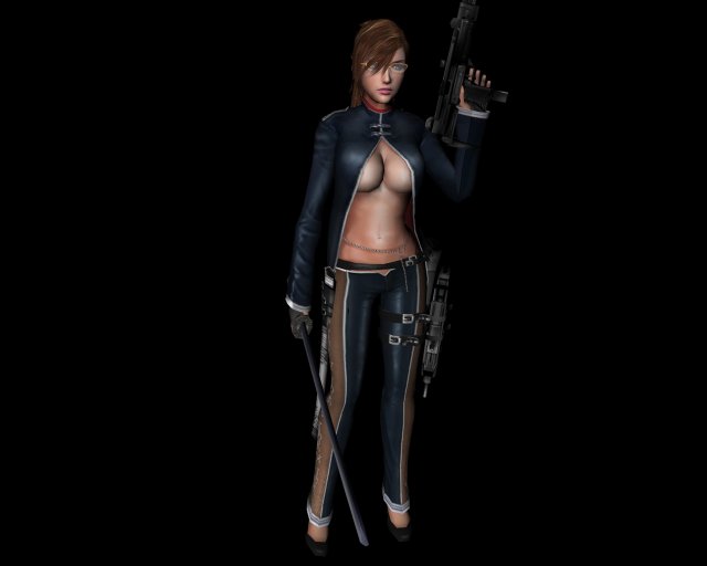 onechanbara reiko c4d 3D 模型 .c4d .max .obj .3ds .fbx .stl .blend 