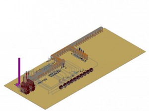 distribution of chemical production equipment Modello 3D
