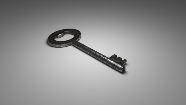 worn key Model 3D .c4d .max .obj .3ds .fbx .stl .blend 
