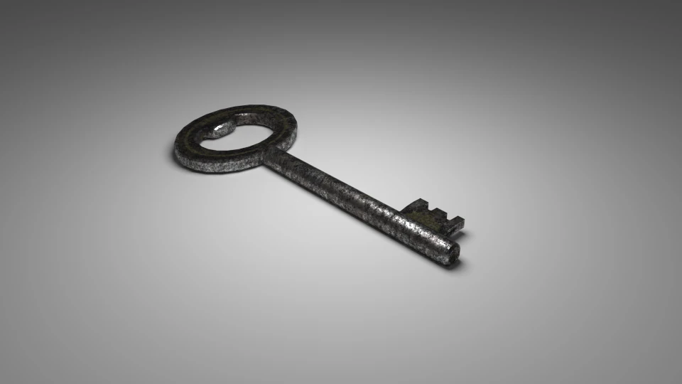 worn key 3D Model .c4d .max .obj .3ds .fbx .stl .blend 