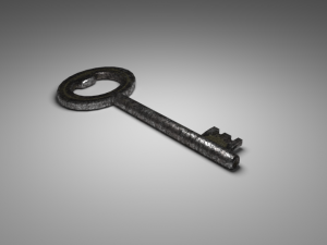 worn key 3D Model