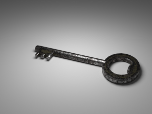 worn key Model 3D
