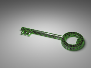 worn key Model 3D