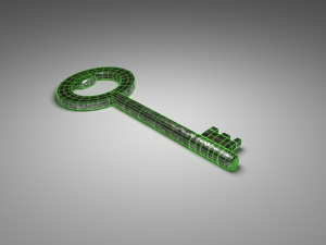 worn key Model 3D