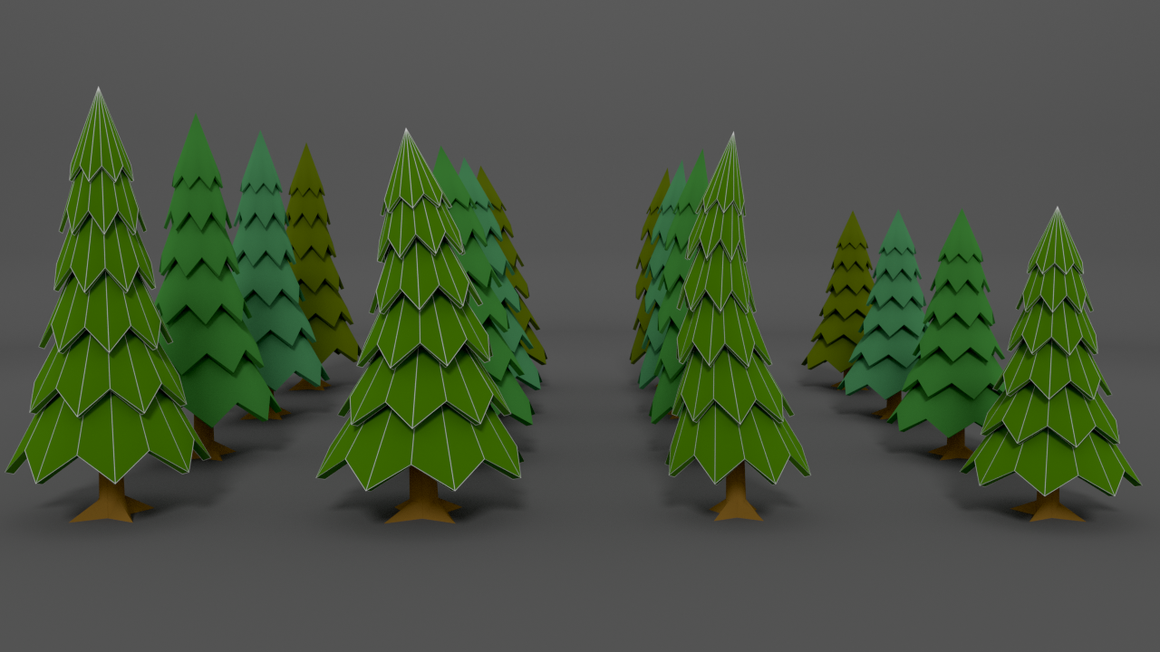 Tree pack. Low Poly inspiration
