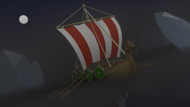 stylized longboat Modèle 3D .c4d .max .obj .3ds .fbx .stl .blend 
