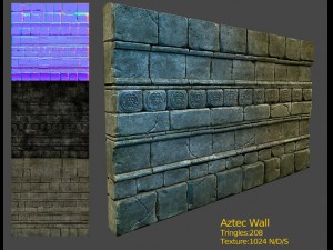 aztec wall 3D Модель