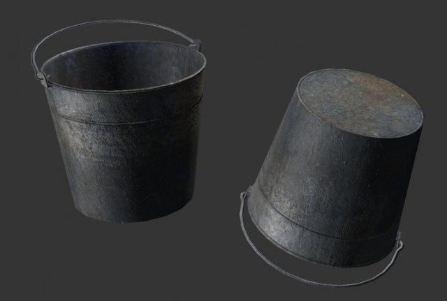 bucket 3D Model .c4d .max .obj .3ds .fbx .stl .blend 