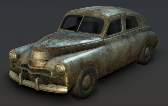 old car 3D Модель .c4d .max .obj .3ds .fbx .stl .blend 