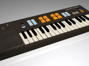 Retro-Tastatur 3D Modell