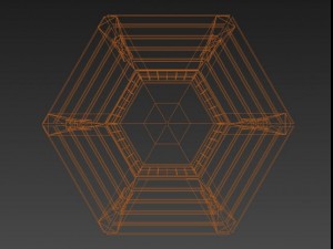 hex shaped park bench 3D Model