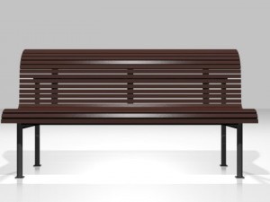 wooden park bench Modello 3D